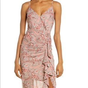 Floral Ruffle Chiffon Dress